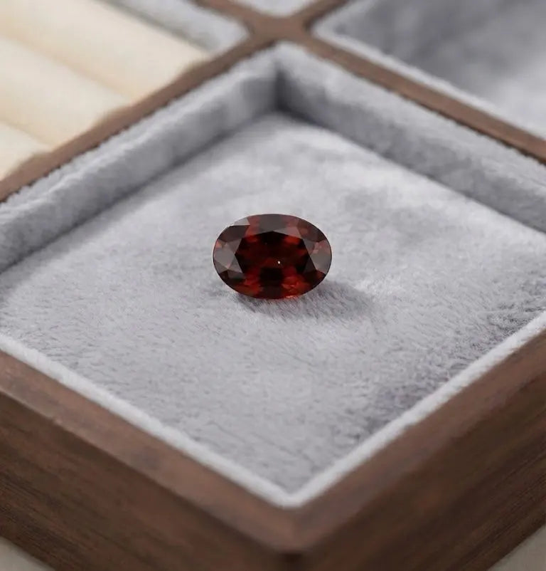 Natural Quality 1 Garnet Gemstones From Brazil, Dimension 6 x4 mm, Weight 0.65 Ct, Shape Oval Cut, GEM-ABC-307